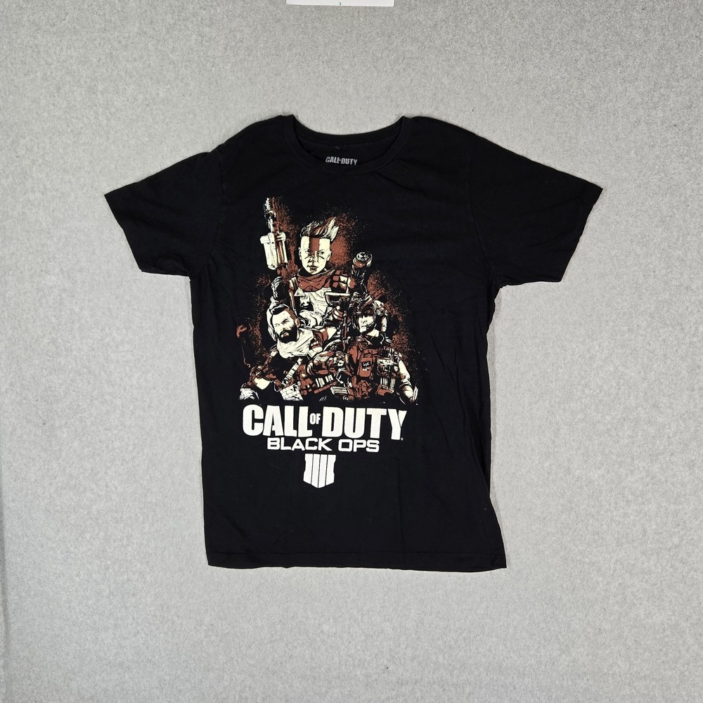Call Of Duty Men Shirt M Black Graphic Print Logo Short Sleeve